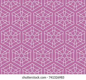 Seamless geometric line pattern in arabian style. Repeating linear texture for wallpaper, packaging, banner, invitation, business card, fabric print.Monochrome graphic background, lace pattern