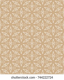 Seamless geometric line pattern in arabian style. Repeating linear texture for wallpaper, packaging, banner, invitation, business card, fabric print.Monochrome graphic background, lace pattern