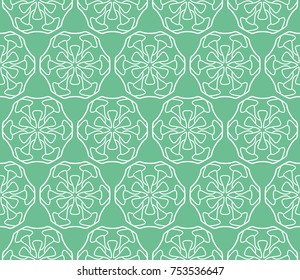 Seamless geometric line pattern in arabian style. Repeating linear texture for wallpaper, packaging, banner, invitation, business card, fabric print.Monochrome graphic background, lace pattern