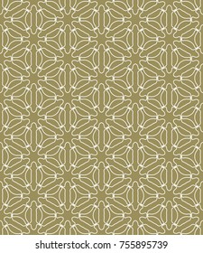 Seamless geometric line pattern in arabian style. Repeating linear texture for wallpaper, packaging, banner, invitation, business card, fabric print.Monochrome graphic background, lace pattern