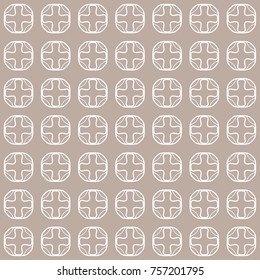 Seamless geometric line pattern in arabian style. Repeating linear texture for wallpaper, packaging, banner, invitation, business card, fabric print.Monochrome graphic background, lace pattern
