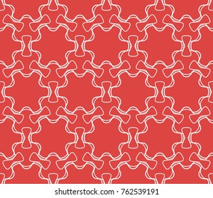 Seamless geometric line pattern in arabian style. Repeating linear texture for wallpaper, packaging, banner, invitation, business card, fabric print.Monochrome graphic background, lace pattern