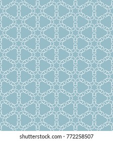 Seamless geometric line pattern in arabian style. Repeating linear texture for wallpaper, packaging, banner, invitation, business card, fabric print.Monochrome graphic background, lace pattern