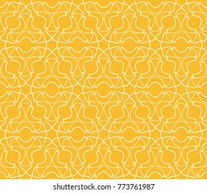 Seamless geometric line pattern in arabian style. Repeating linear texture for wallpaper, packaging, banner, invitation, business card, fabric print.Monochrome graphic background, lace pattern