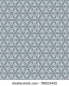 Seamless geometric line pattern in arabian style. Repeating linear texture for wallpaper, packaging, banner, invitation, business card, fabric print.Monochrome graphic background, lace pattern