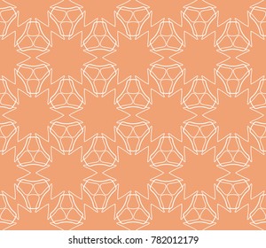 Seamless geometric line pattern in arabian style. Repeating linear texture for wallpaper, packaging, banner, invitation, business card, fabric print.Monochrome graphic background, lace pattern