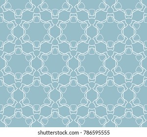 Seamless geometric line pattern in arabian style. Repeating linear texture for wallpaper, packaging, banner, invitation, business card, fabric print.Monochrome graphic background, lace pattern