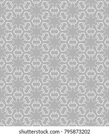 Seamless geometric line pattern in arabian style. Repeating linear texture for wallpaper, packaging, banner, invitation, business card, fabric print.Monochrome graphic background, lace pattern