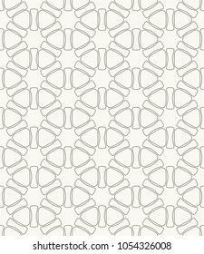 Seamless geometric line pattern in arabic style. Repeating linear texture for wallpaper, packaging, banner, invitation, business card, fabric print. Black and white graphic background, lace pattern