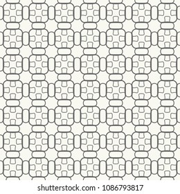 Seamless geometric line pattern in arabic style. Repeating linear texture for wallpaper, packaging, banner, invitation, business card, fabric print. Black and white graphic background, lace pattern