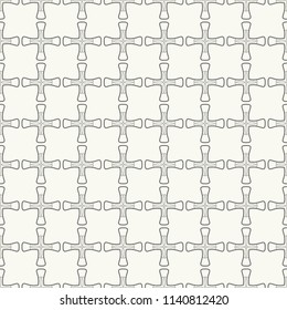 Seamless geometric line pattern in arabic style. Repeating linear texture for wallpaper, packaging, banner, invitation, business card, fabric print. Black and white graphic background, lace pattern