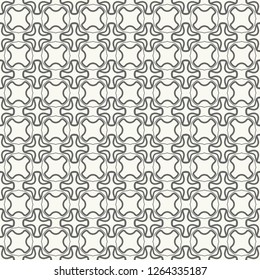 Seamless geometric line pattern in arabic style. Repeating linear texture for wallpaper, packaging, banner, invitation, business card, fabric print. Black and white graphic background, lace pattern