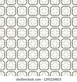Seamless geometric line pattern in arabic style. Repeating linear texture for wallpaper, packaging, banner, invitation, business card, fabric print. Black and white graphic background, lace pattern