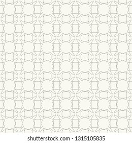 Seamless geometric line pattern in arabic style. Repeating linear texture for wallpaper, packaging, banner, invitation, business card, fabric print. Black and white graphic background, lace pattern