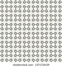 Seamless geometric line pattern in arabic style. Repeating linear texture for wallpaper, packaging, banner, invitation, business card, fabric print. Black and white graphic background, lace pattern
