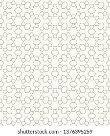 Seamless geometric line pattern in arabic style. Repeating linear texture for wallpaper, packaging, banner, invitation, business card, fabric print. Black and white graphic background, lace pattern