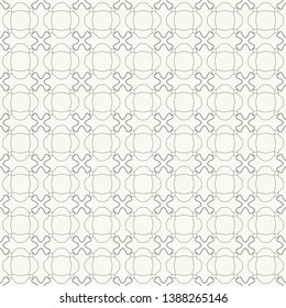 Seamless geometric line pattern in arabic style. Repeating linear texture for wallpaper, packaging, banner, invitation, business card, fabric print. Black and white graphic background, lace pattern