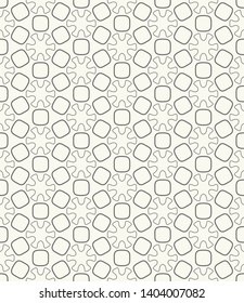 Seamless geometric line pattern in arabic style. Repeating linear texture for wallpaper, packaging, banner, invitation, business card, fabric print. Black and white graphic background, lace pattern
