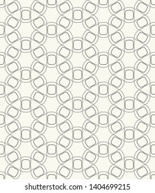 Seamless geometric line pattern in arabic style. Repeating linear texture for wallpaper, packaging, banner, invitation, business card, fabric print. Black and white graphic background, lace pattern