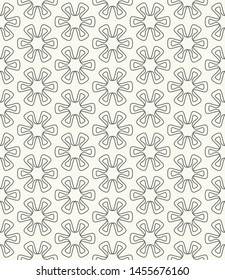 Seamless geometric line pattern in arabic style. Repeating linear texture for wallpaper, packaging, banner, invitation, business card, fabric print. Black and white graphic background, lace pattern
