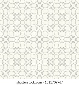 Seamless geometric line pattern in arabic style. Repeating linear texture for wallpaper, packaging, banner, invitation, business card, fabric print. Black and white graphic background, lace pattern