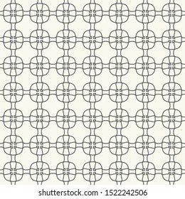 Seamless geometric line pattern in arabic style. Repeating linear texture for wallpaper, packaging, banner, invitation, business card, fabric print. Black and white graphic background, lace pattern