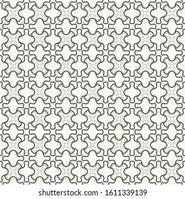 Seamless geometric line pattern in arabic style. Repeating linear texture for wallpaper, packaging, banner, invitation, business card, fabric print. Black and white graphic background, lace pattern