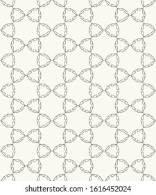 Seamless geometric line pattern in arabic style. Repeating linear texture for wallpaper, packaging, banner, invitation, business card, fabric print. Black and white graphic background, lace pattern