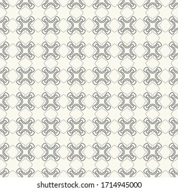 Seamless geometric line pattern in arabic style. Repeating linear texture for wallpaper, packaging, banner, invitation, business card, fabric print. Black and white graphic background, lace pattern