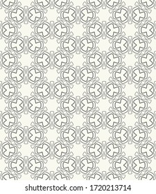 Patrón de líneas geométricas sin problemas en estilo árabe. Textura lineal repetitiva para papel pintado, embalaje, banner, invitación, tarjeta de visita, impresión de tela. Fondo gráfico en blanco y negro, patrón de encaje
