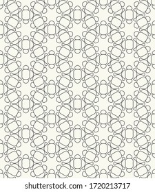 Nahtlose geometrische Linienmuster im arabischen Stil. Wiederholte lineare Textur für Tapete, Verpackung, Banner, Einladung, Visitenkarte, Stoffdruck. Schwarz-weißer grafischer Hintergrund, Spitzenmuster