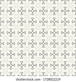 Seamless geometric line pattern in arabic style. Repeating linear texture for wallpaper, packaging, banner, invitation, business card, fabric print. Black and white graphic background, lace pattern