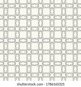 Seamless geometric line pattern in arabic style. Repeating linear texture for wallpaper, packaging, banner, invitation, business card, fabric print. Black and white graphic background, lace pattern