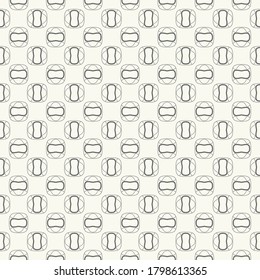 Seamless geometric line pattern in arabic style. Repeating linear texture for wallpaper, packaging, banner, invitation, business card, fabric print. Black and white graphic background, lace pattern