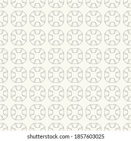 Seamless geometric line pattern in arabic style. Repeating linear texture for wallpaper, packaging, banner, invitation, business card, fabric print. Black and white graphic background, lace pattern