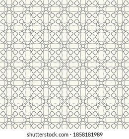Patrón de línea geométrica sin foco en estilo árabe. Textura lineal repetitiva para papel pintado, embalaje, banner, invitación, tarjeta de visita, impresión de tela. Fondo gráfico negro y blanco, patrón de encaje
