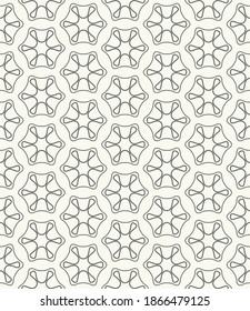 Seamless geometric line pattern in arabic style. Repeating linear texture for wallpaper, packaging, banner, invitation, business card, fabric print. Black and white graphic background, lace pattern