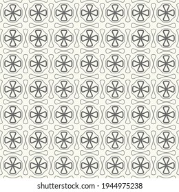 Seamless geometric line pattern in arabic style. Repeating linear texture for wallpaper, packaging, banner, invitation, business card, fabric print. Black and white graphic background, lace pattern