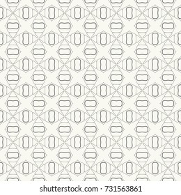 Seamless geometric line pattern in arabic style. Repeating linear texture for wallpaper, packaging, banner, invitation, business card, fabric print. Black and white graphic background, lace pattern