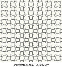 Seamless geometric line pattern in arabic style. Repeating linear texture for wallpaper, packaging, banner, invitation, business card, fabric print. Black and white graphic background, lace pattern
