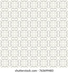 Seamless geometric line pattern in arabic style. Repeating linear texture for wallpaper, packaging, banner, invitation, business card, fabric print. Black and white graphic background, lace pattern