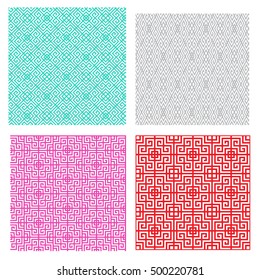 Seamless geometric line pattern in Asian concept