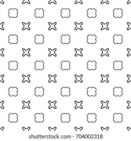 Seamless geometric line pattern. Black and white graphic seamless linear background, repeating texture for textile fabric or paper print. Tribal ethnic arabic, indian, turkish monochrome ornament