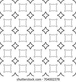 Seamless geometric line pattern. Black and white graphic seamless linear background, repeating texture for textile fabric or paper print. Tribal ethnic arabic, indian, turkish monochrome ornament