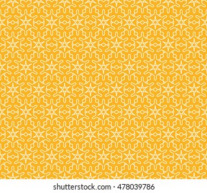 Seamless geometric line pattern. Contemporary graphic design. Endless hexagon texture for wallpaper, pattern fills, web page background. Tribal ethnic arabic indian ornament. Yellow, gold and white