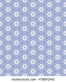 Seamless geometric line pattern. Contemporary graphic design. Endless hexagon texture for wallpaper, pattern fills, web page background. Tribal ethnic arabic indian ornament. Purple, blue and white