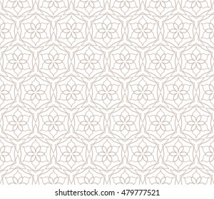 Seamless geometric line pattern. Contemporary graphic design. Endless hexagon texture for wallpaper, pattern fills, web page background. Tribal ethnic arabic indian ornament.