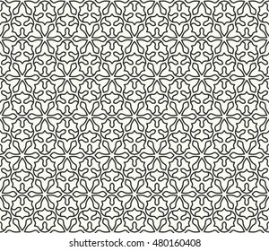 Seamless geometric line pattern. Contemporary graphic design. Endless hexagon texture for wallpaper, pattern fills, web page background. Tribal ethnic arabic indian ornament.