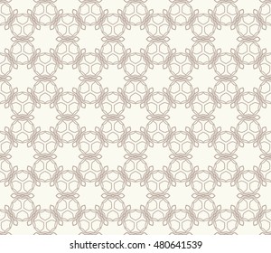 Seamless geometric line pattern. Contemporary graphic design. Endless hexagon texture for wallpaper, pattern fills, web page background. Tribal ethnic arabic indian ornament.