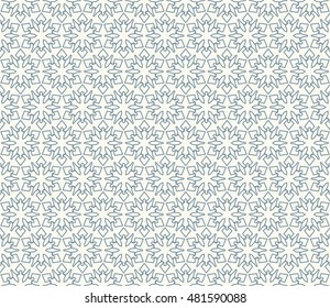 Seamless geometric line pattern. Contemporary graphic design. Endless hexagon texture for wallpaper, pattern fills, web page. Ethnic arabic indian ornament. Gray and white seamless lace background